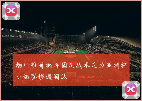 扬科维奇批评国足战术乏力亚洲杯小组赛惨遭淘汰